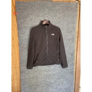 North Face Jacket Womens Medium Black Full Zip Fleece Outdoor Hiking Layer
